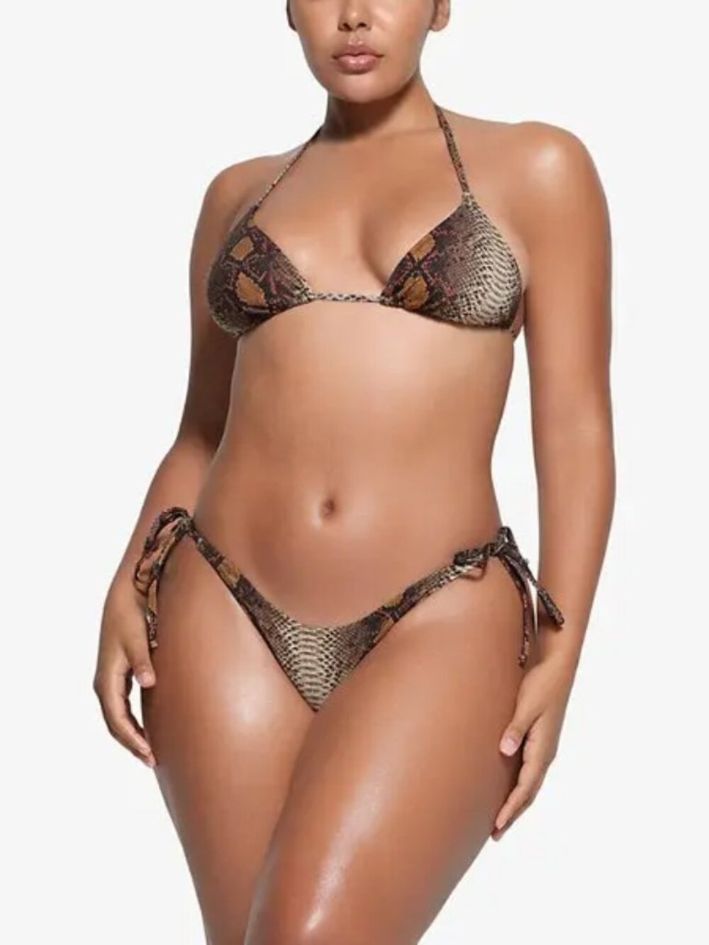 SKIMS | Signature Swim Bikini Set | Desert Snake | S/M | EUC